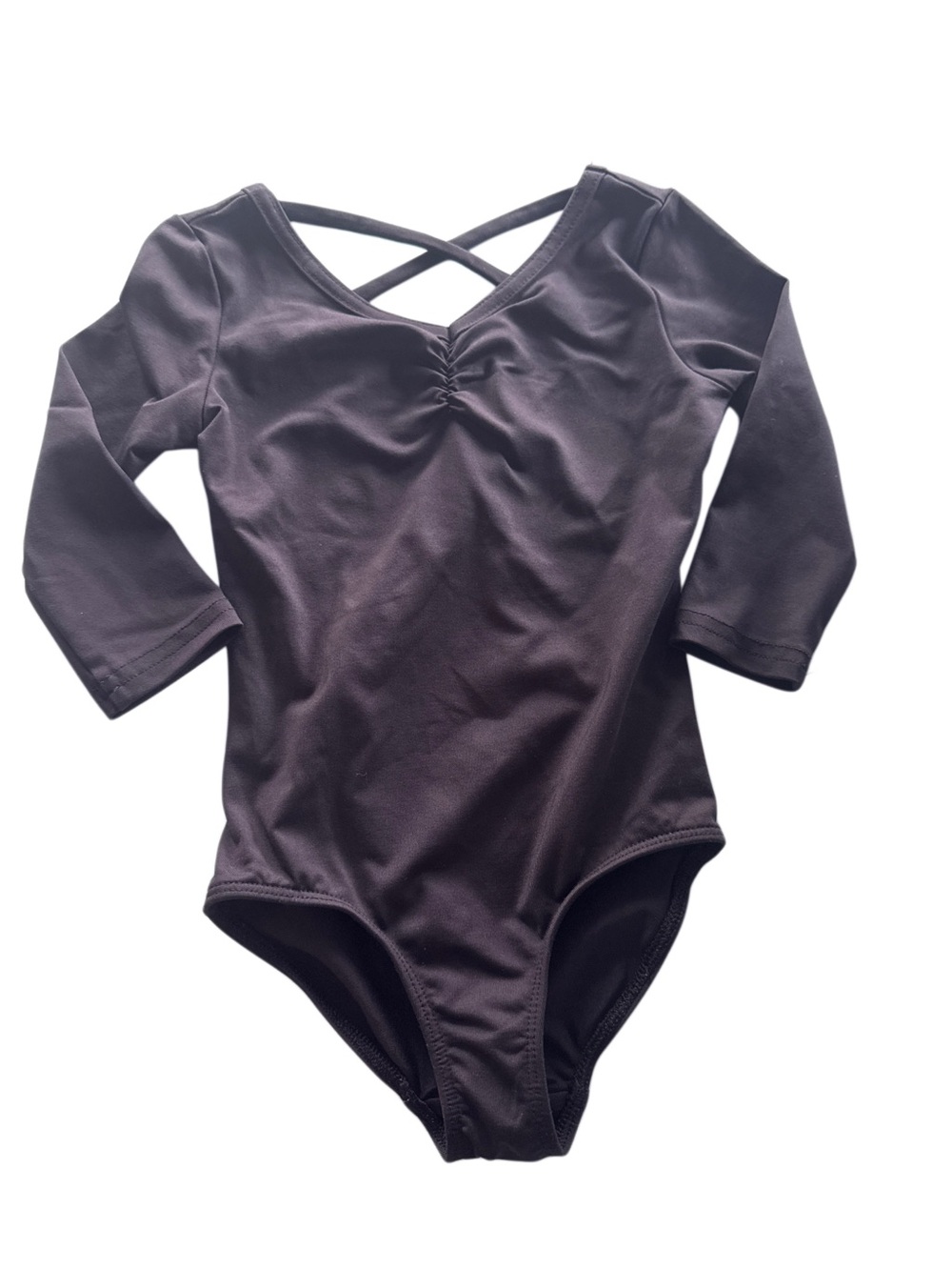 Girls Danskin Long Sleeve Dance Leotard in black size 4